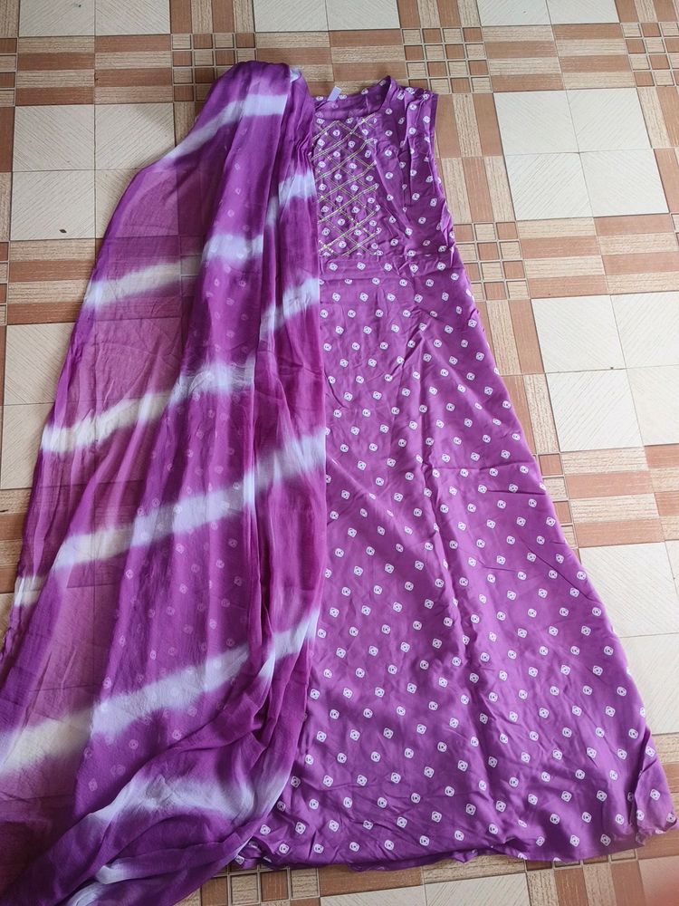 Lavander Color Kurthi And Soft Dhupatta 💜😻