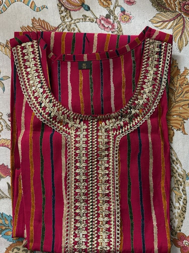 Beautiful Rose Sequin Kurti