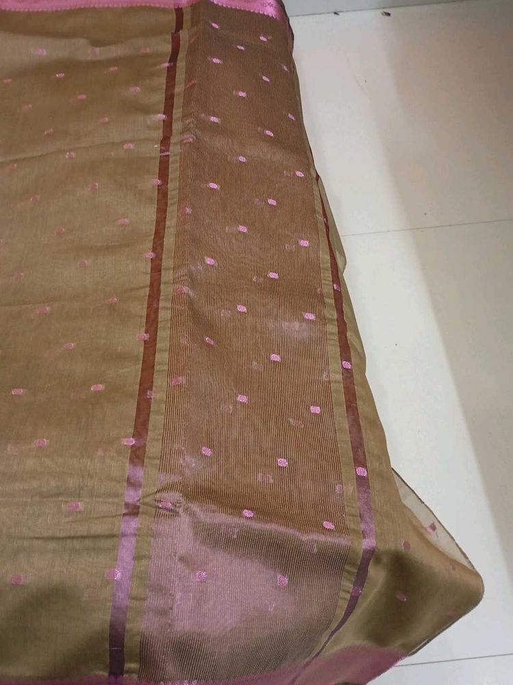 Copper Border Mehandi Green Traditional Silk Saree