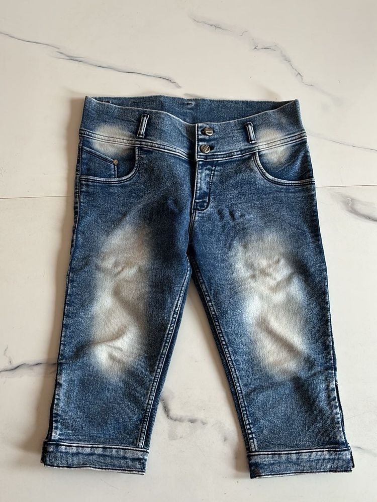 Denim Capri Pants