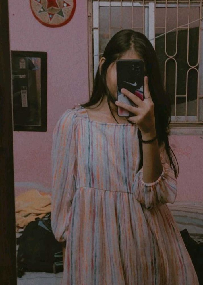 Striped Long Sleeve Dress