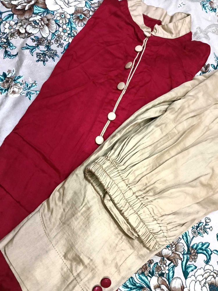 🍒Chinese Collar Kurta And Plazo🍒