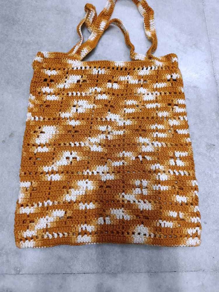 Handmade Crochet Tie Dye Tote Bag
