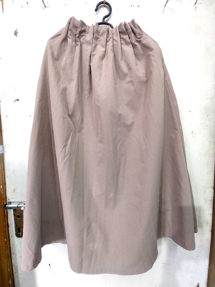 Tan Gathered Waist Skirt