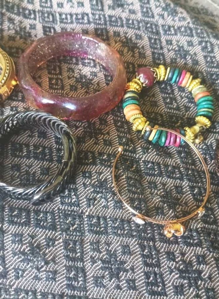 Combo Of 4 Bangles ,Resin Bangle Bracelet