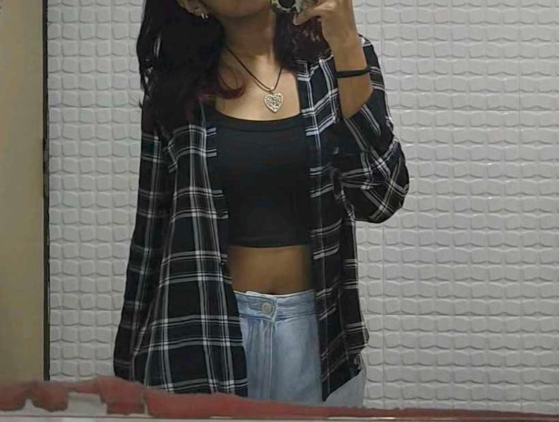 Check Black Shirt