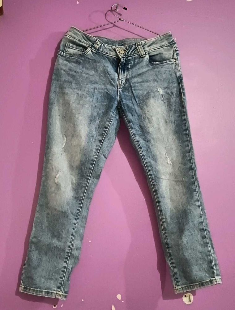 Acid Wash Denim Jeans