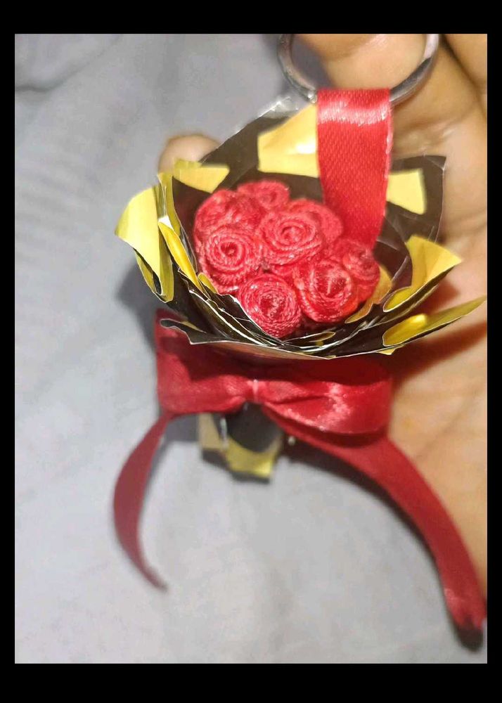 Rose Bouquet Keychain