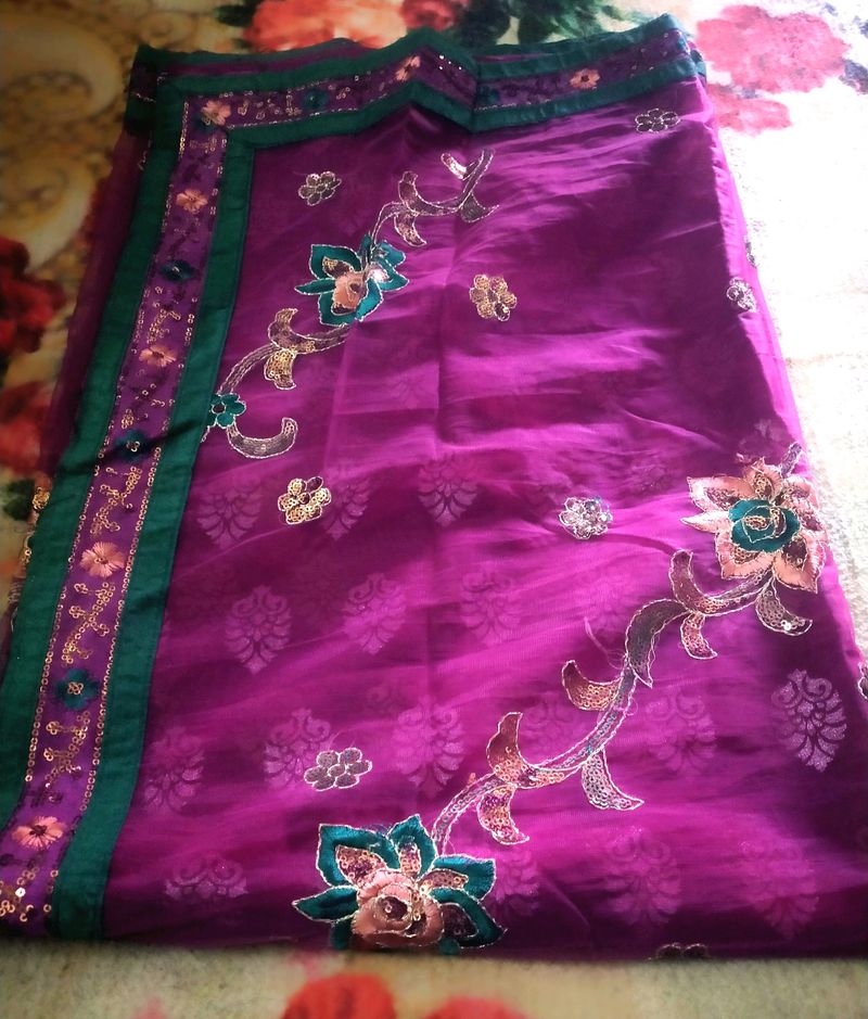 Branded Saree With Net Pallu..