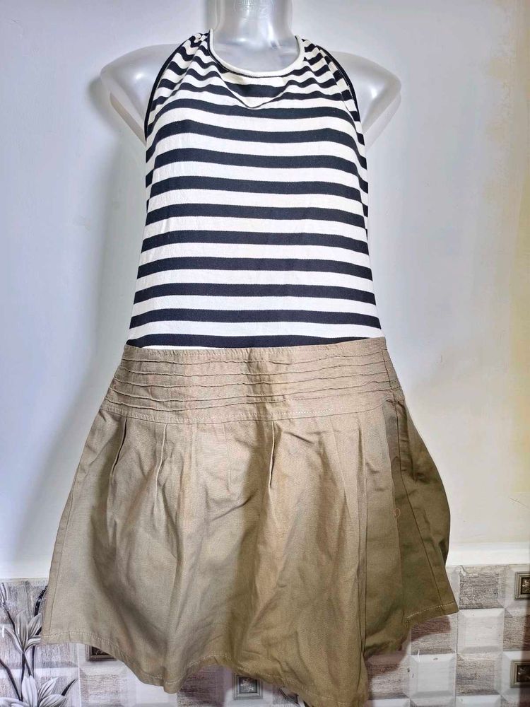 Striped Casual Dress Medium/Large Size