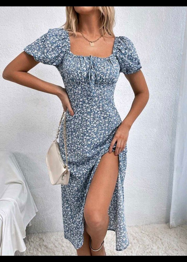 Blue Floral Dress