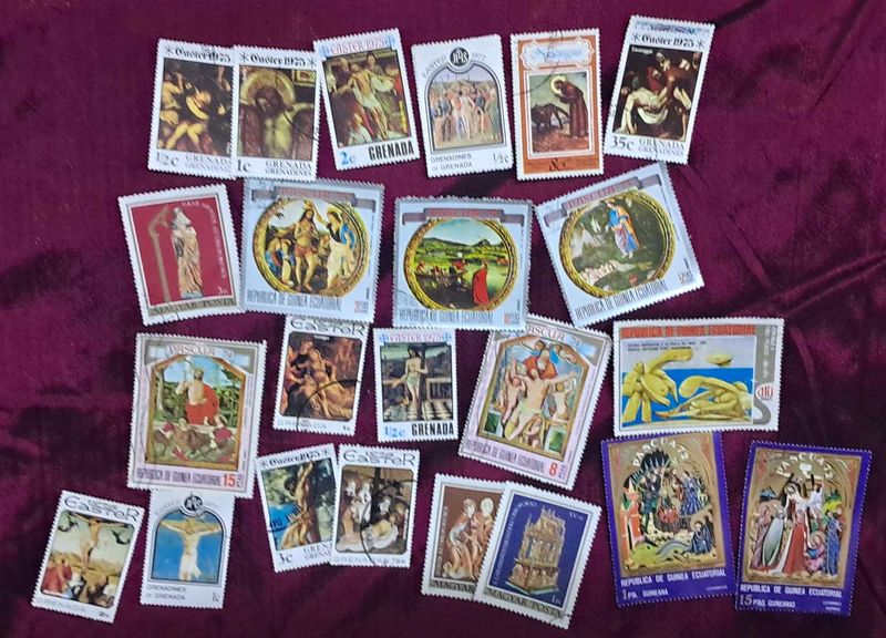 24 VINTAGE EASTER STAMPS