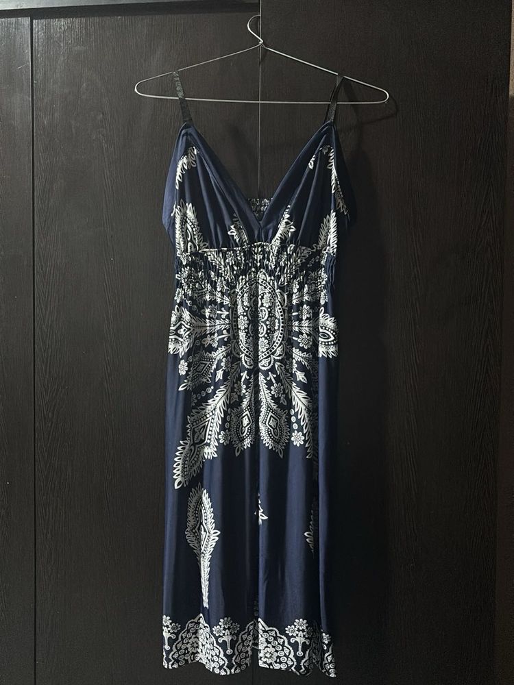 Elegant Blue Sundress