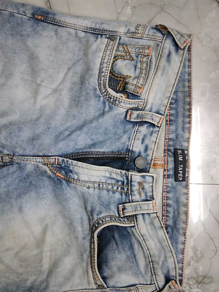 Light Wash Slim Fit Jeans