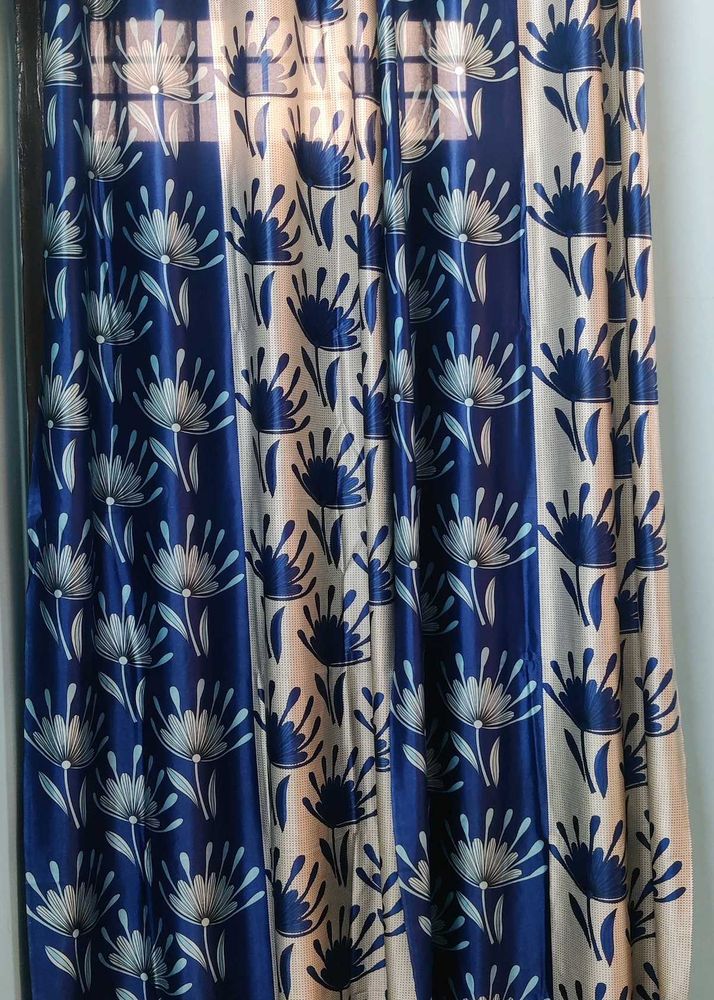 Blue Floral Curtains