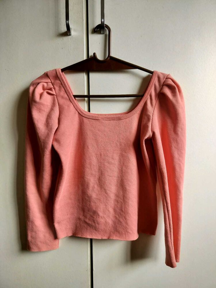 Peach Long Sleeve Top