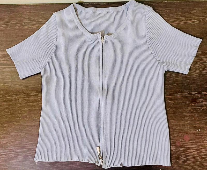 Women Gray Crop Top