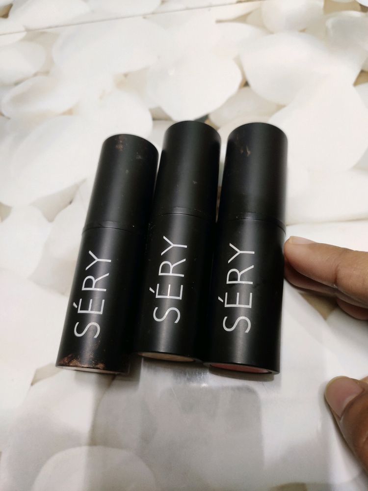 Sery Cosmetics Foundation, Blush, Highlighter