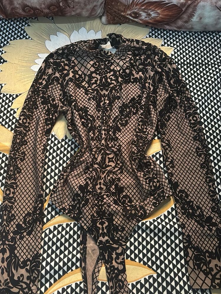 Elegant Patterned Bodysuit