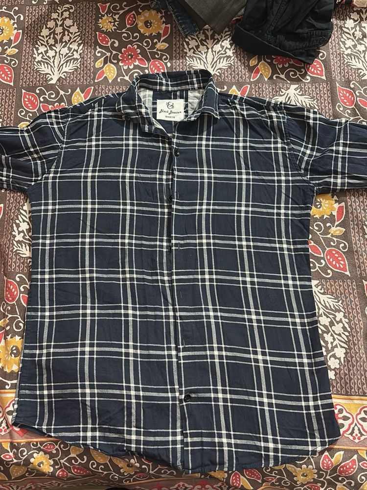 Black &amp; Brown Plaid Shirt