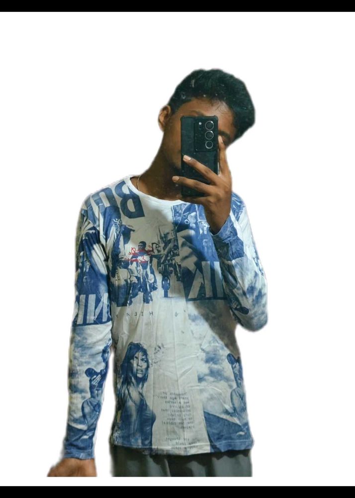 Graphic Print Long Sleeve Tshirt (L) Size