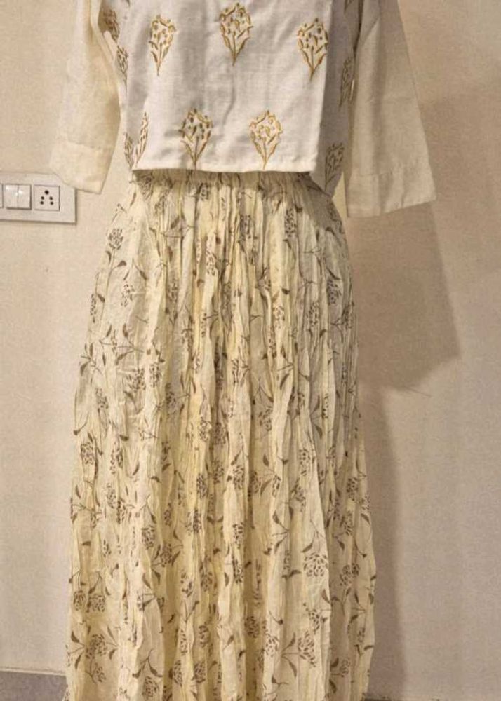 Embroidered skirt set