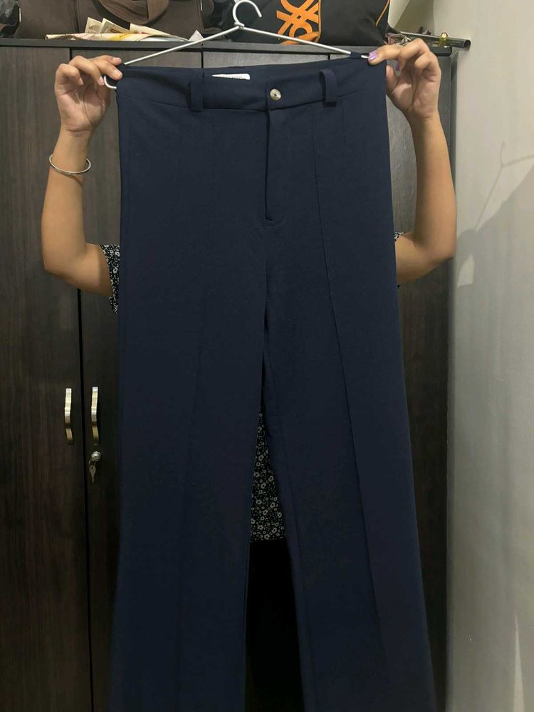 Navy Blue Wide Leg Pants