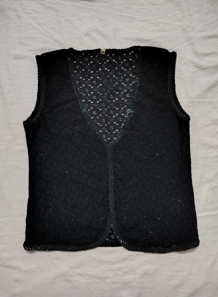 Black Embellished Vest