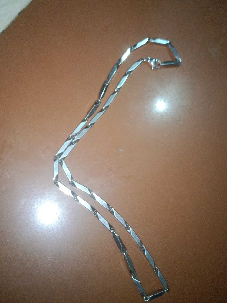 Men Women Silver Chain