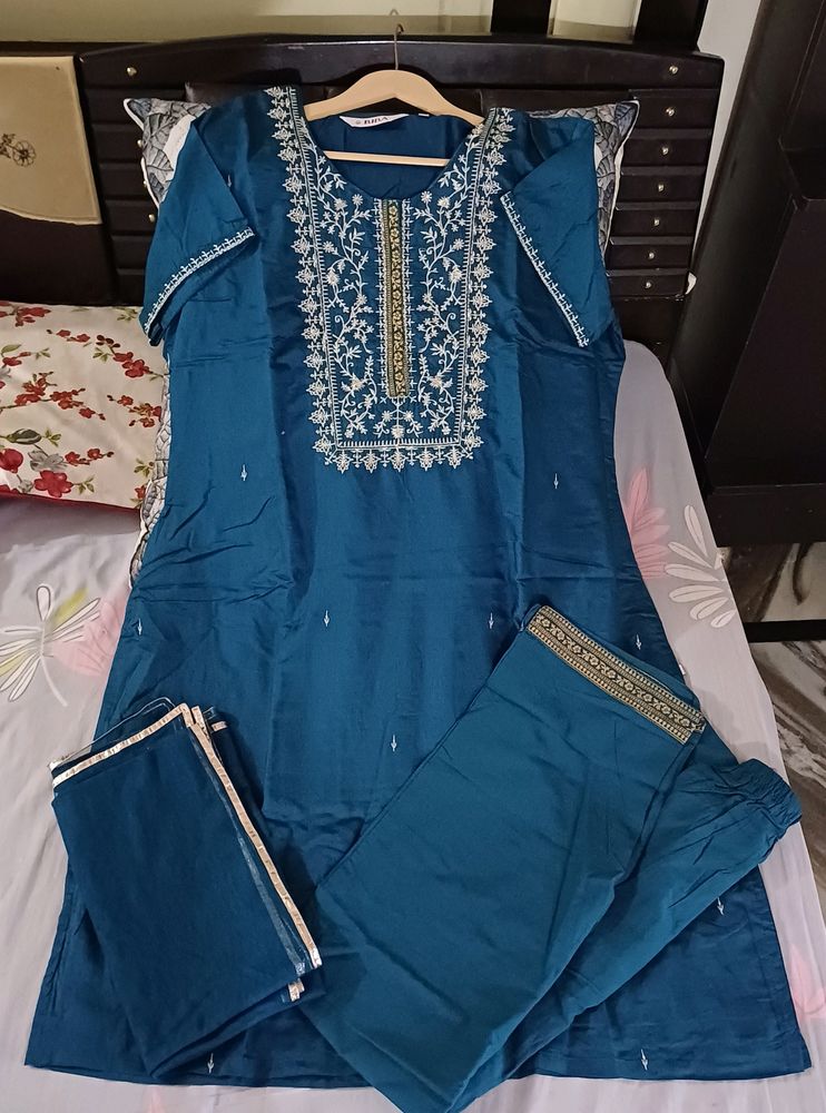 Biba Straight Kurti Bottom With Dupatta #biba