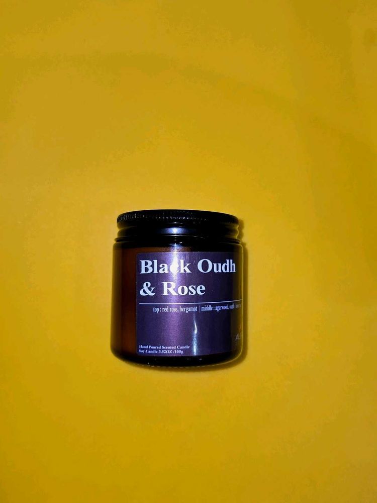 New Black Oudh &amp; Rose Candle
