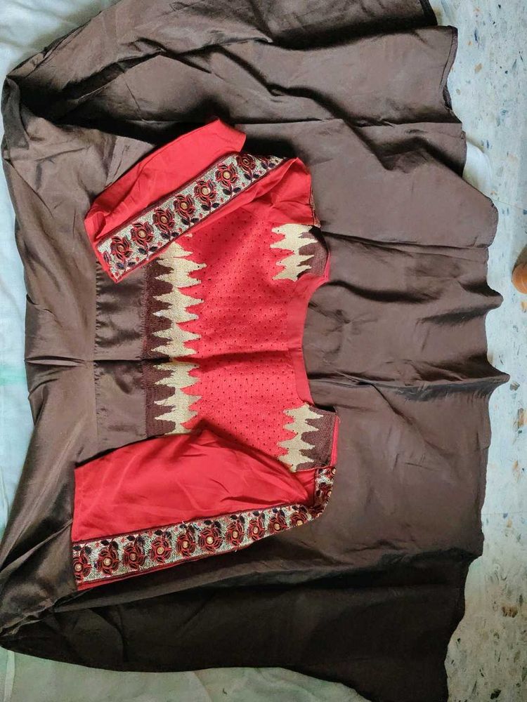 Ethnic gown with dupatta