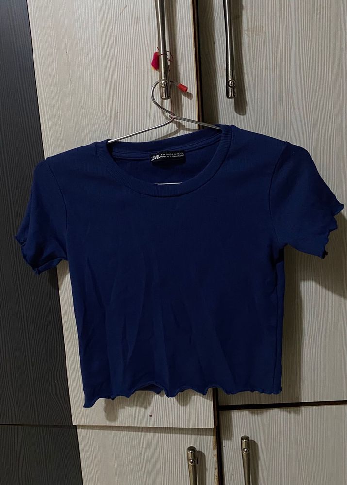 Zara Navy Blue  Crop Top(negotiable )