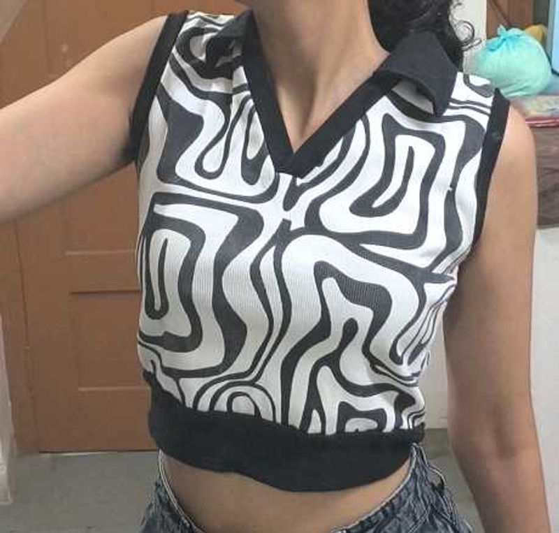 Zebra Print Crop Top