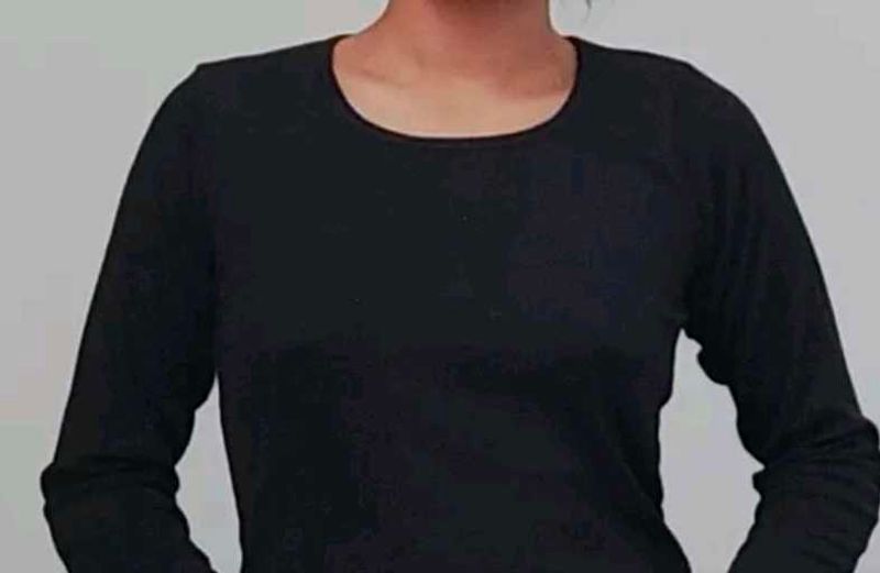 Black Long Sleeve Top - Basic Essential