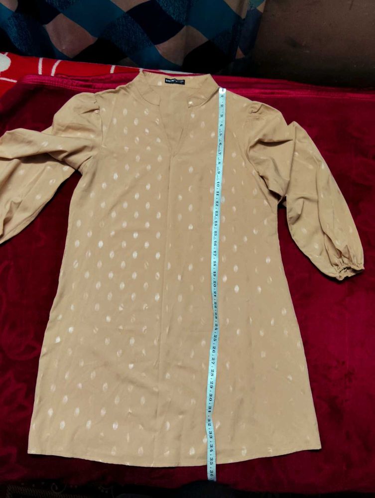 🌸Shein Elegant Beige Long Sleeve Dress