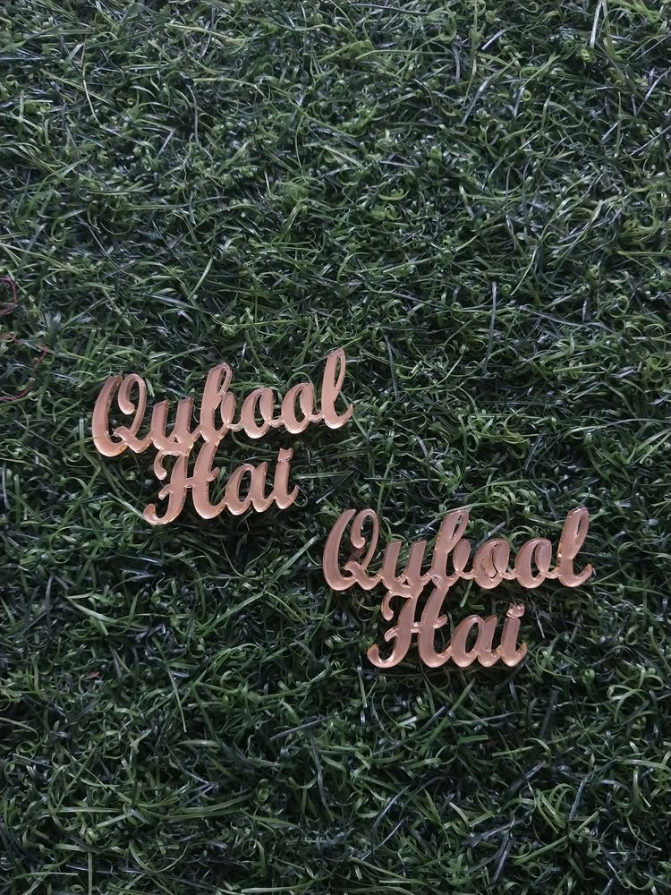 Qubool Hai Name Tag In ENGLISH (SET OF 2)