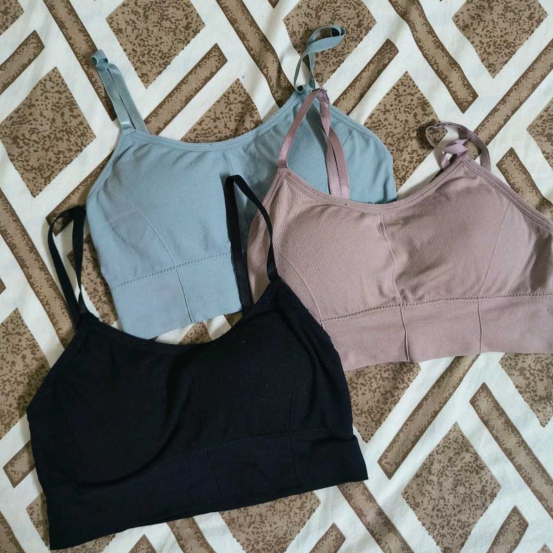 Set Of 3 Padded Tshirt Bra