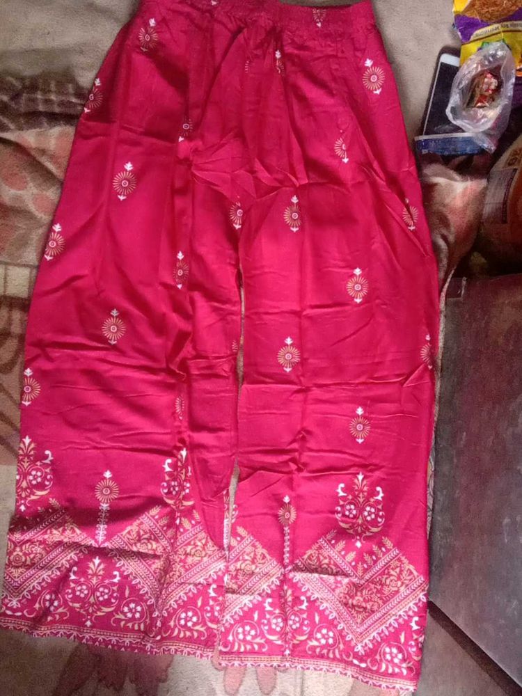 New Pink Plazo