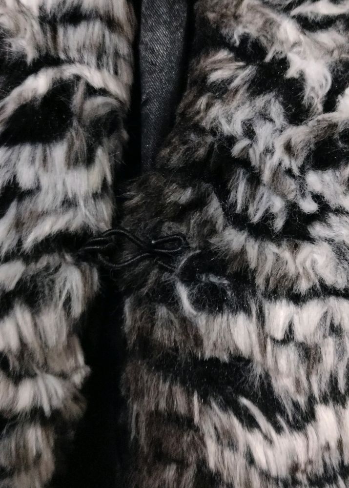 Black And White Fur Coat