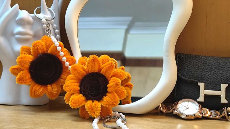 Sunflower Handmade Keychains 🌻
