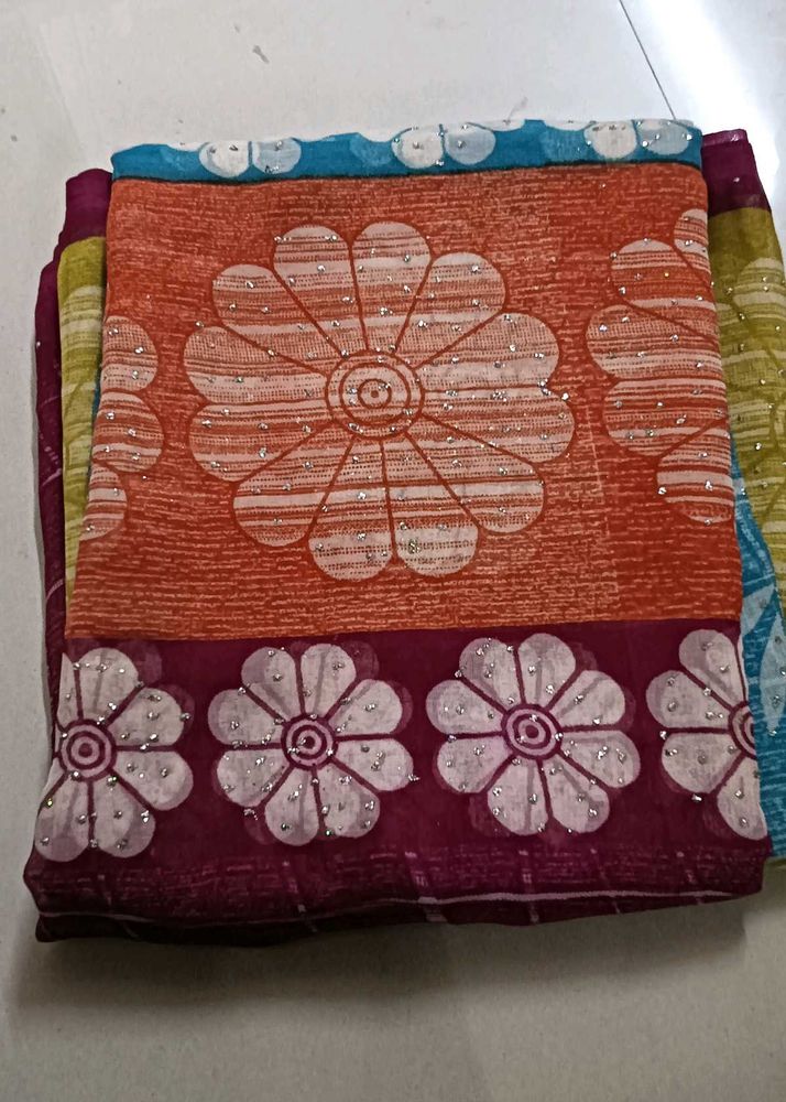 Floral Print Saree