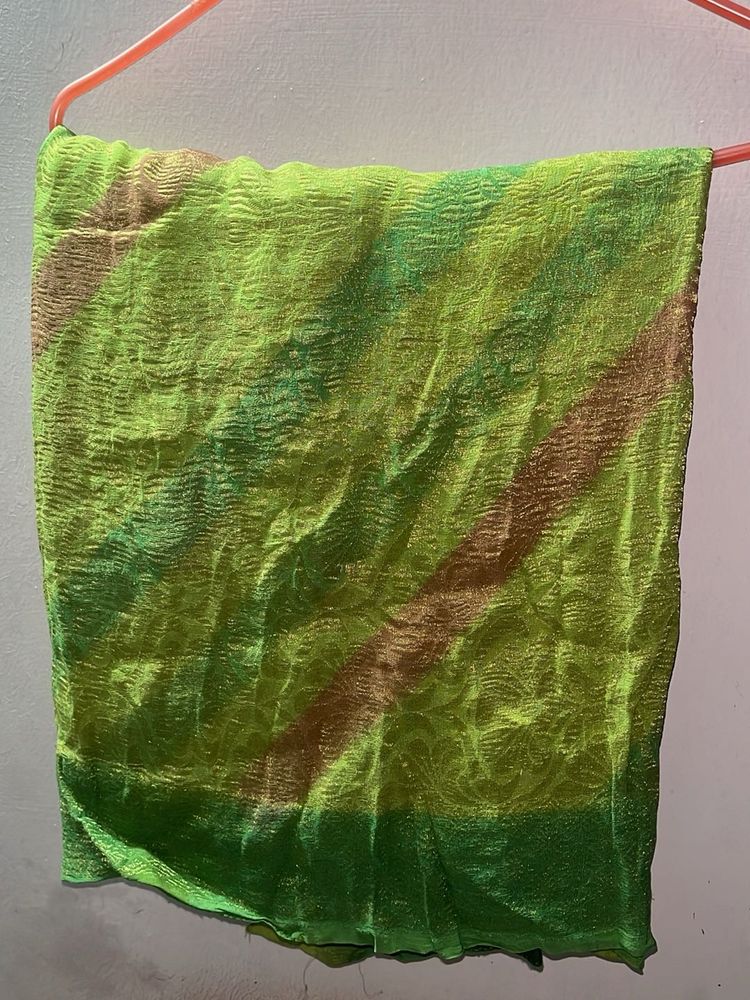 Elegant Green chiffon saree