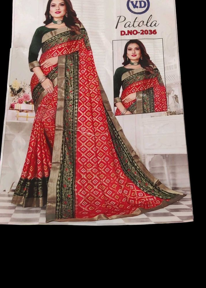 Elegant Red Patola Saree