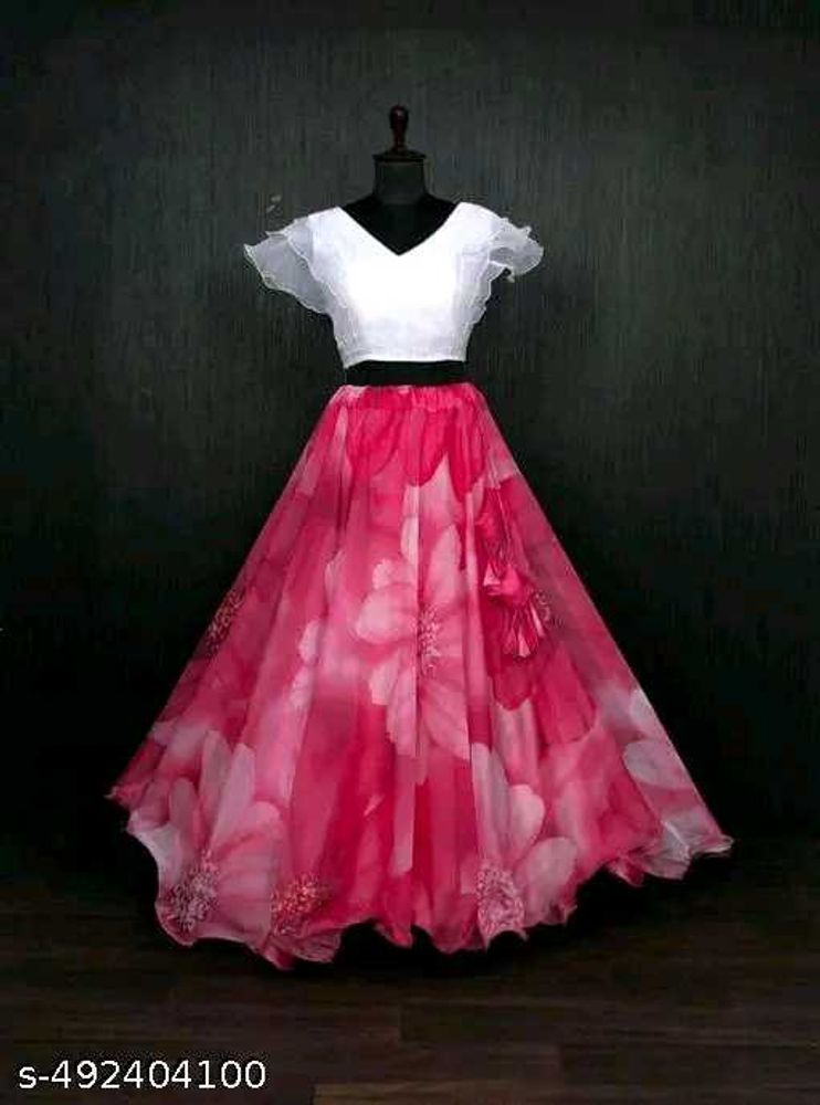 Floral Pink Lehenga Choli Set