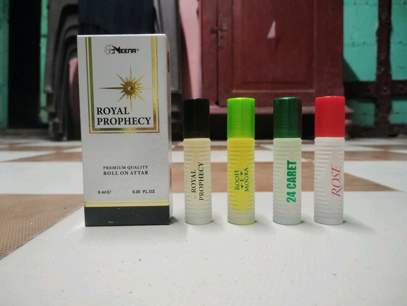 MEENA ROYAL PROPHECY &amp; 4 Premium Roll-On Attar Com