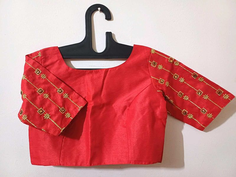💥🆕️ Boat Neck Embroidered Blouse