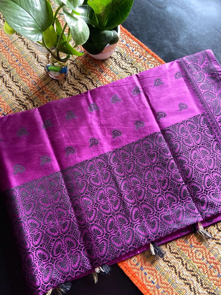 MIX SILK saree With “Assamese Japi” Design