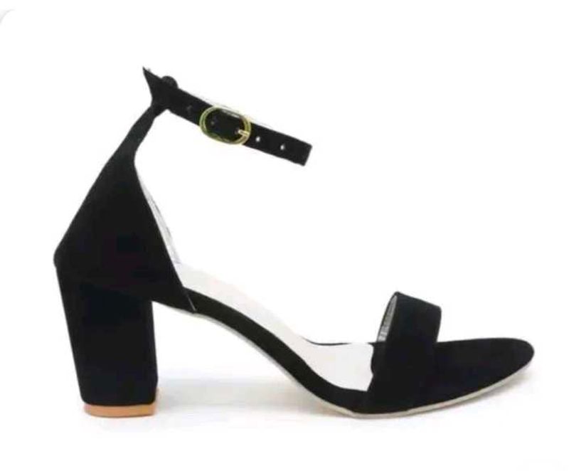 Black Block Heel Sandals