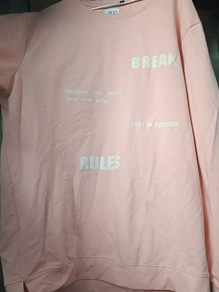 Pink Graphic Print Sweatshirt